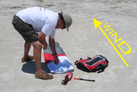 unrolling folded kite